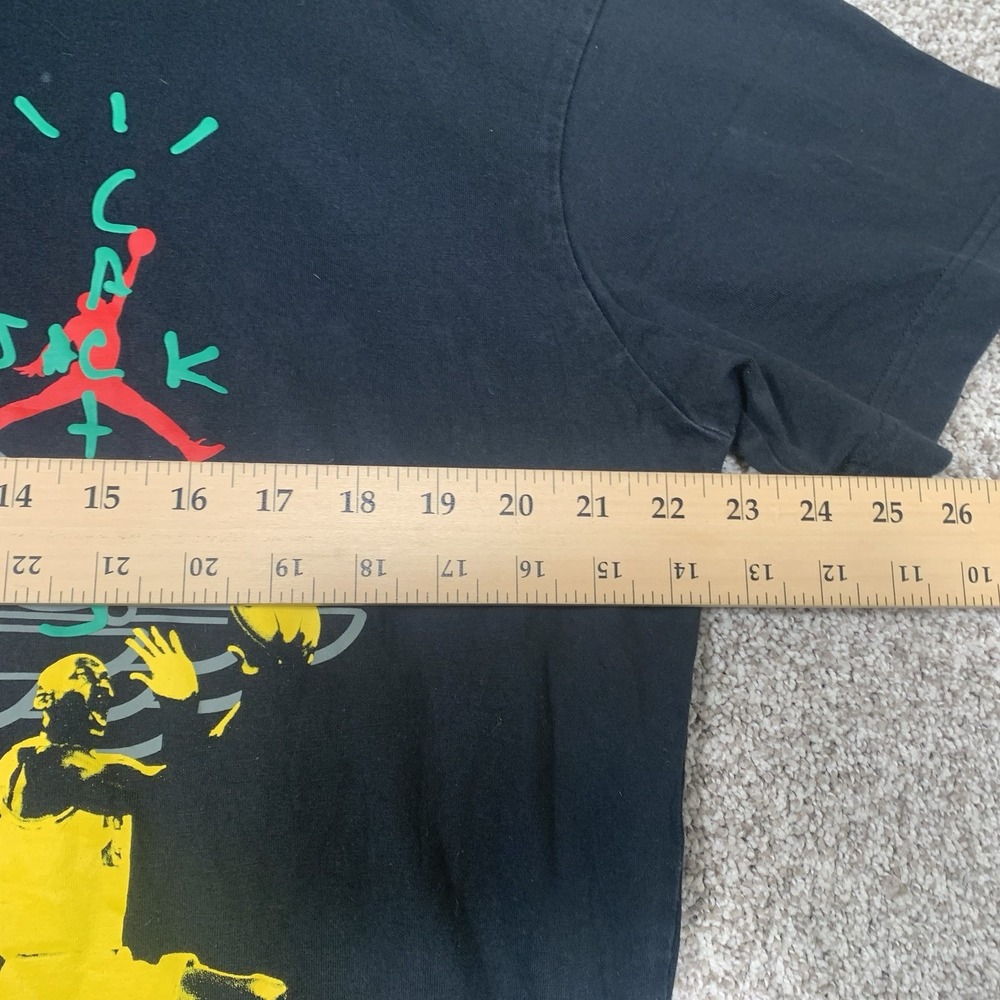 Nike Air Jordan Travis Scott Shirt Mens Large Black Cactus Jack Graphic NBA Rap - Picture 6 of 7